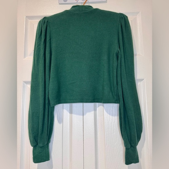 Reformation Cydney Forest green mock neck top. Size XS. VGUC. - Picture 2 of 16